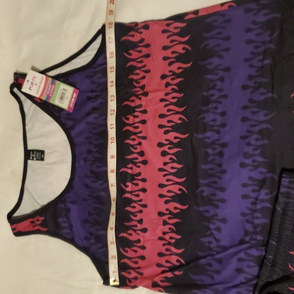 POP Fit X Cheek Boss Women's 2 Piece Pajama Set in Multicolor Size XXL - NWT - Picture 6 of 9